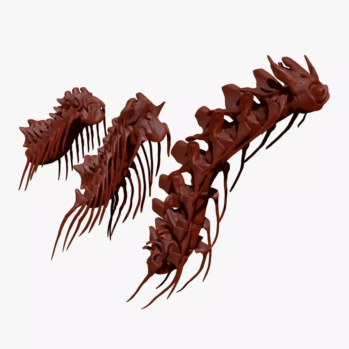 Dinosaur Spinosaurus Tyrannosaurus Giganotosaurus Neck Skeletons 3D model