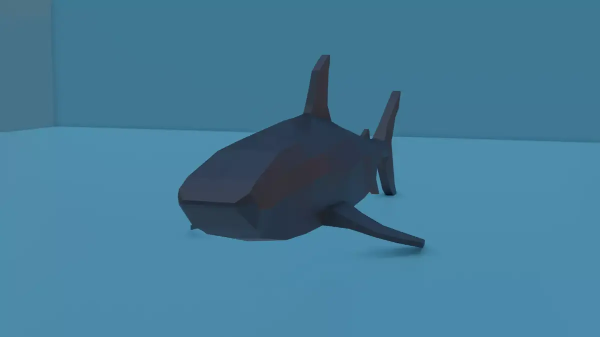 Bull shark Free low-poly 3D model