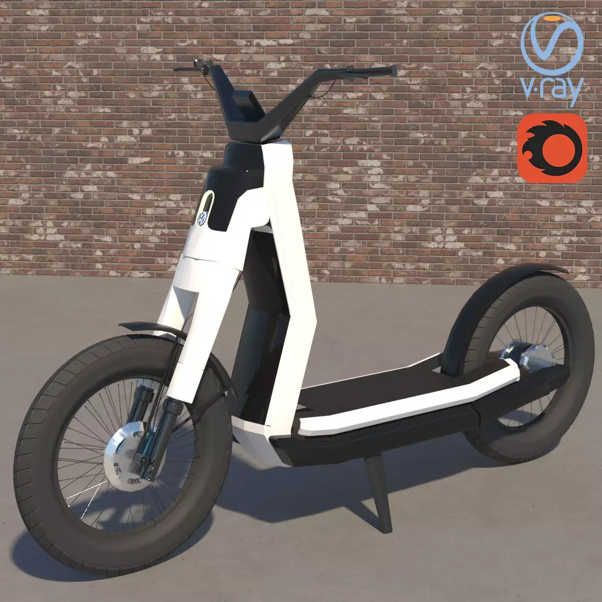 VW Streetmate E-bike Scooter Low-poly 3D model