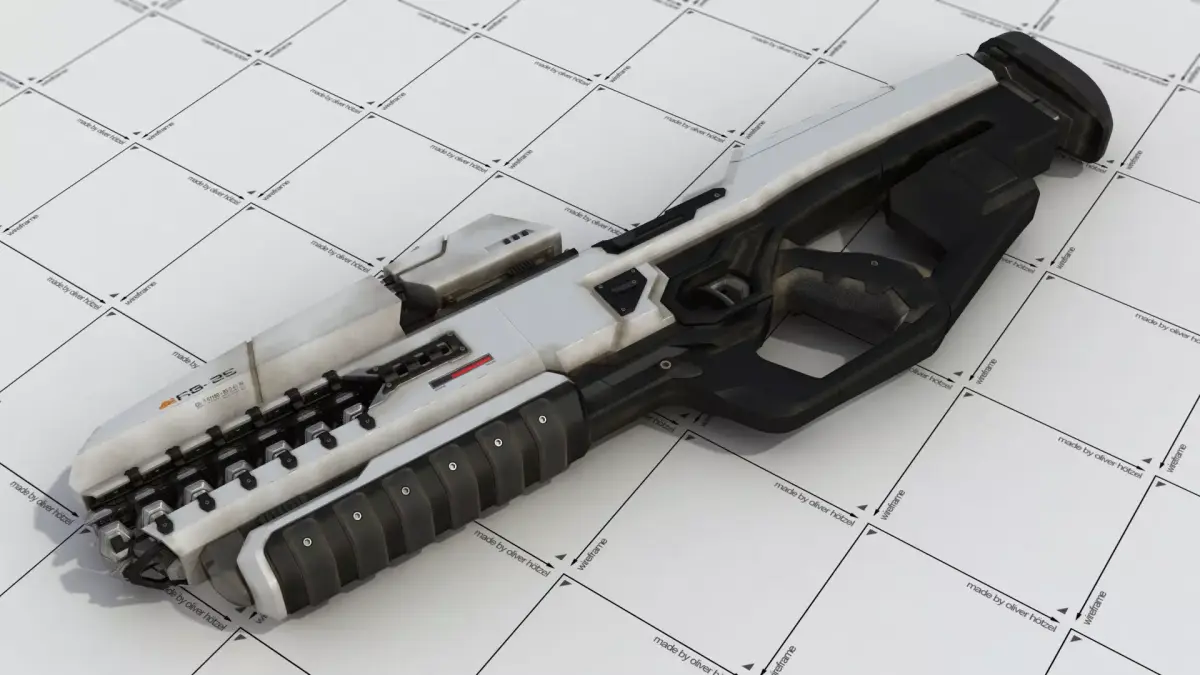 Rail-Gun Rifle 3D model