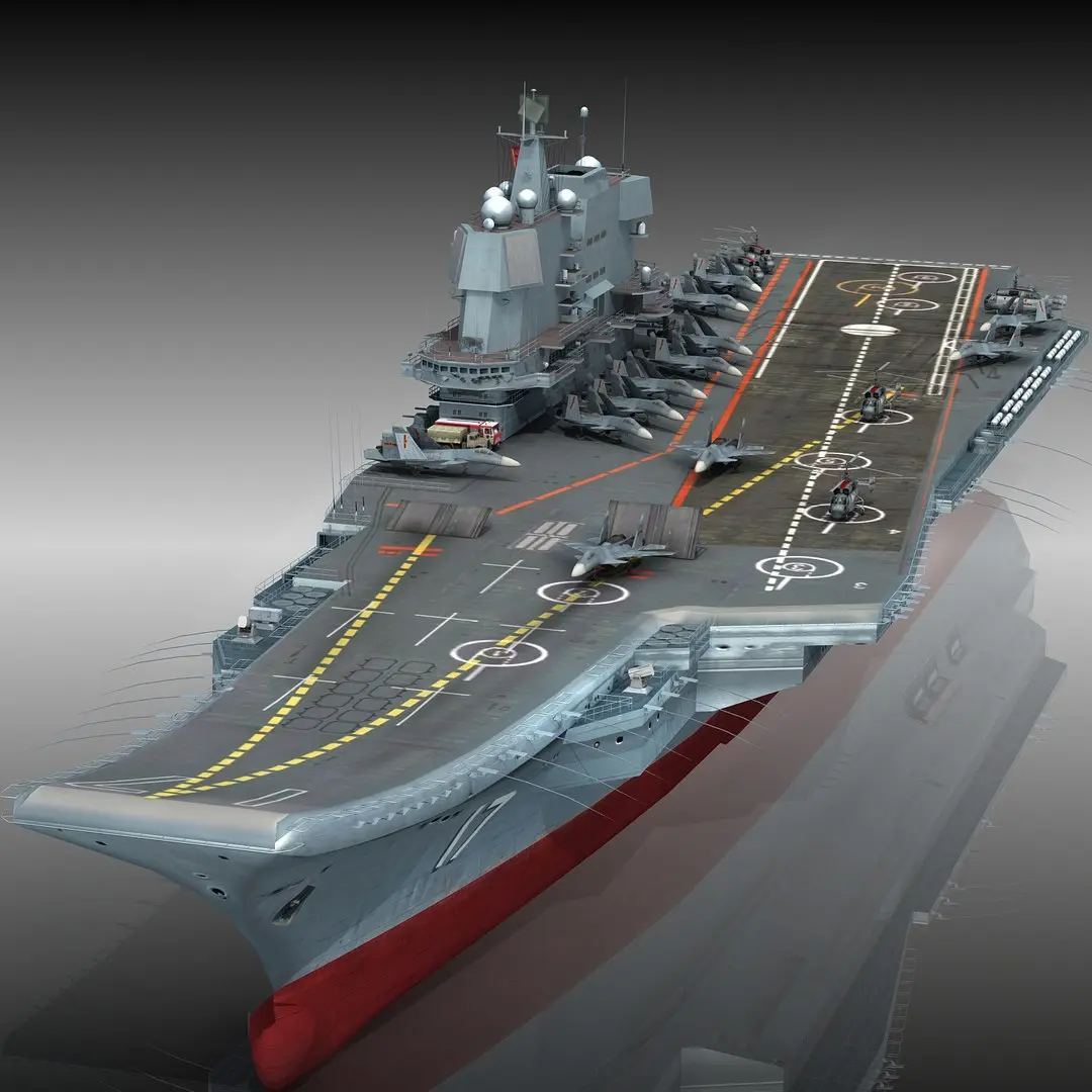 Chinese aircraft carrier CV-17 Shandong 3D model