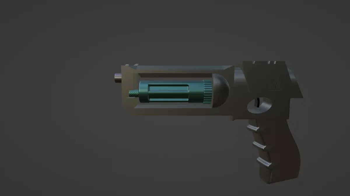 Futuristic Revolver Concept 3D model