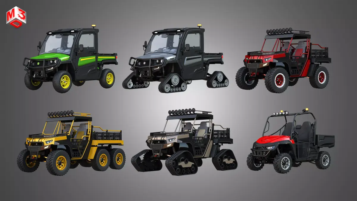 Off Road Dune Buggies 6 in 1 3D Model Pack