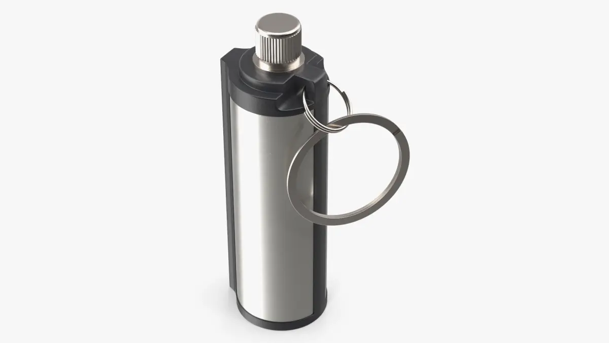 Permanent Keychain Flint Lighter Steel 3D model