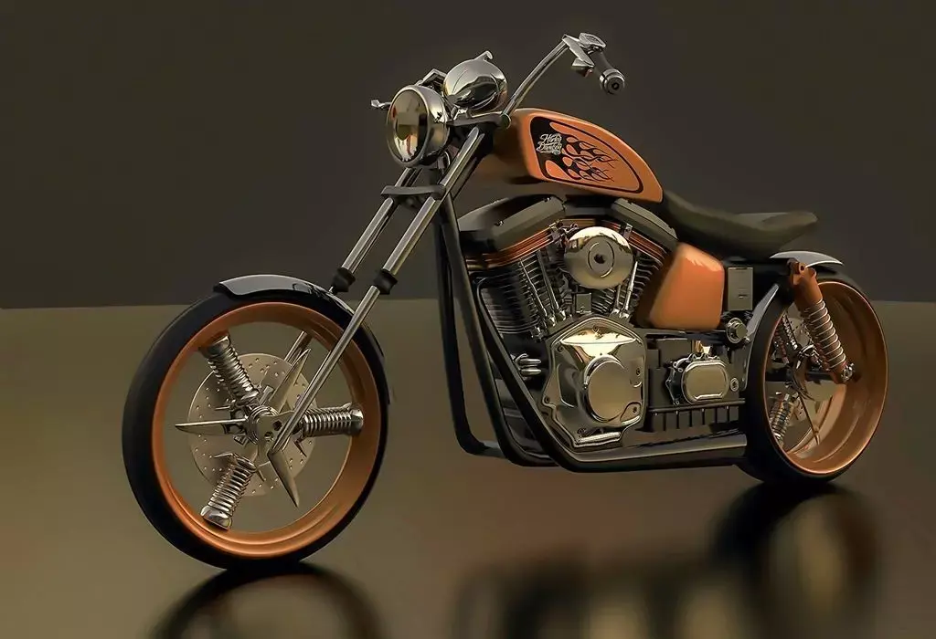 Modern Motorcycle 3D model