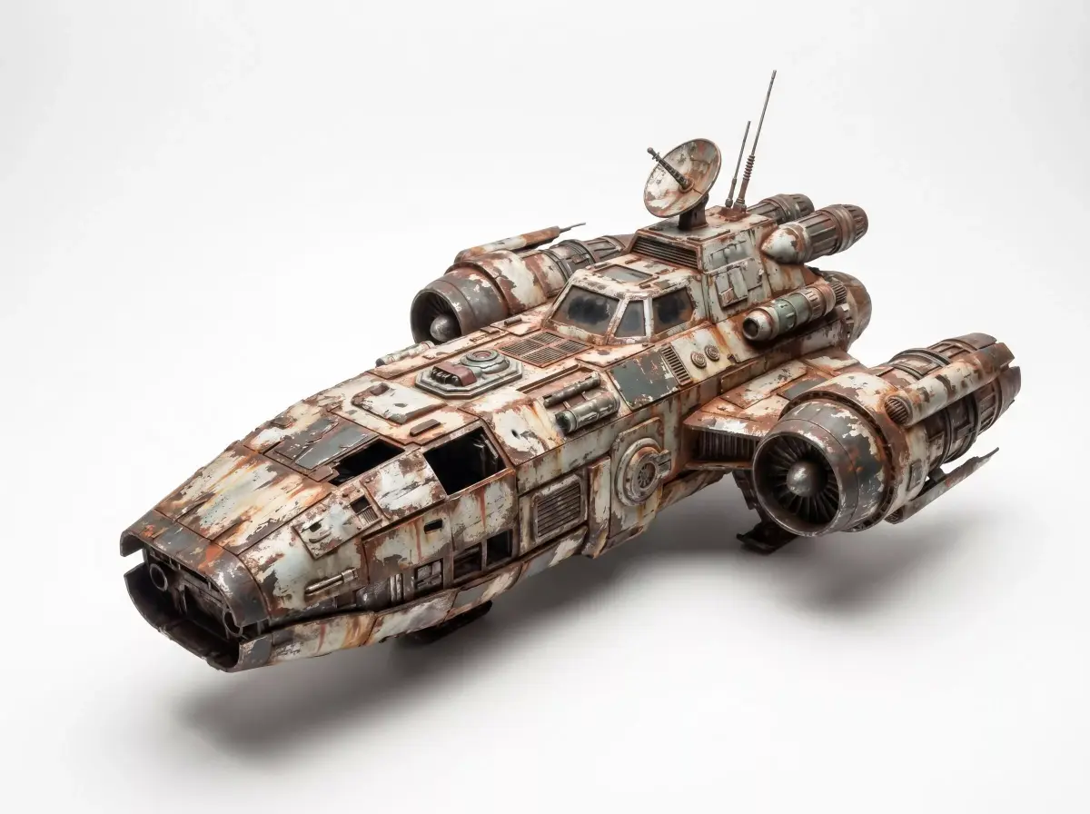 Old Spaceship Vanguard Sci-Fi 3D Asset 3D model