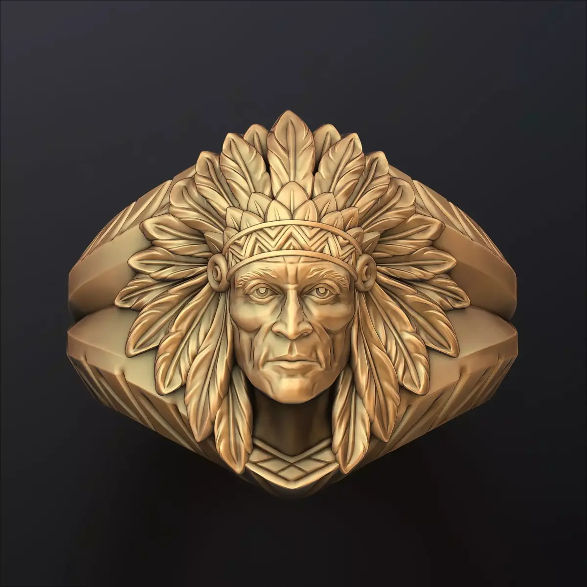 Native Indian Ring v2 3D print model