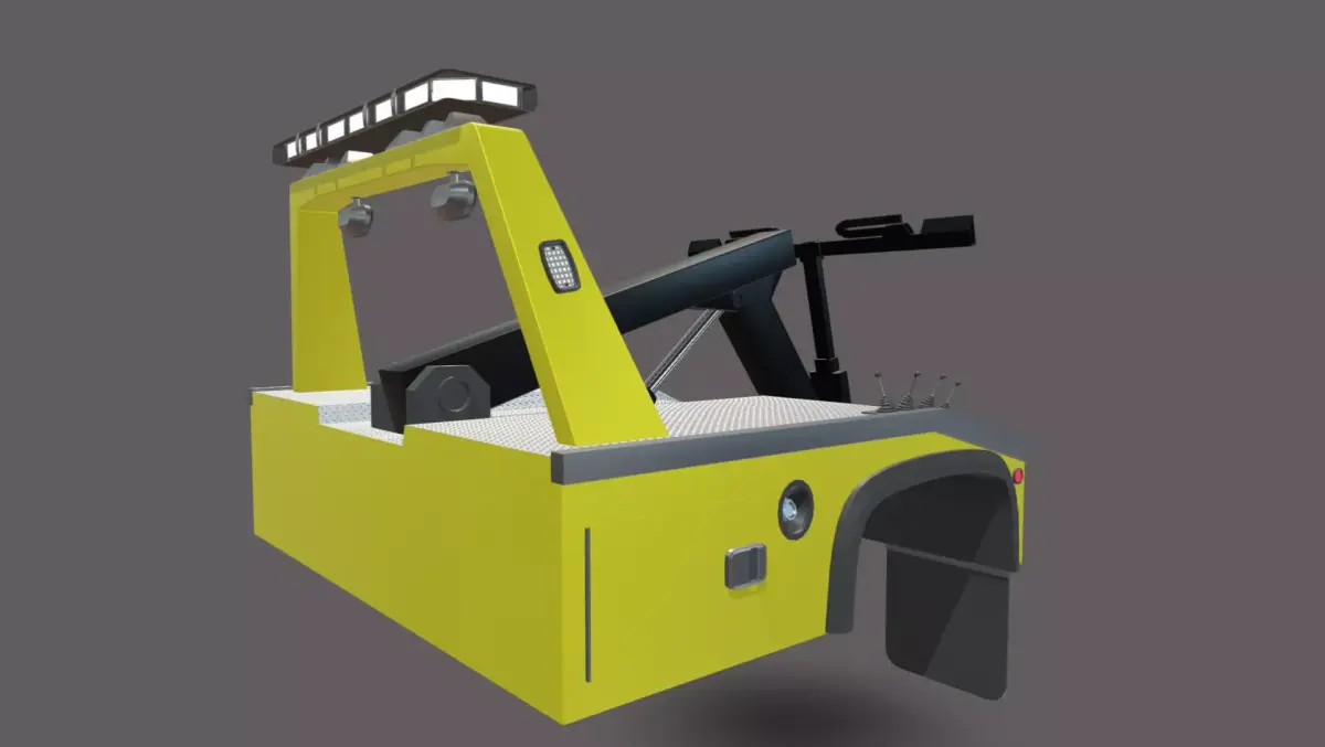 Wrecker Tow Equipment for 350 Truck  Low-poly 3D model