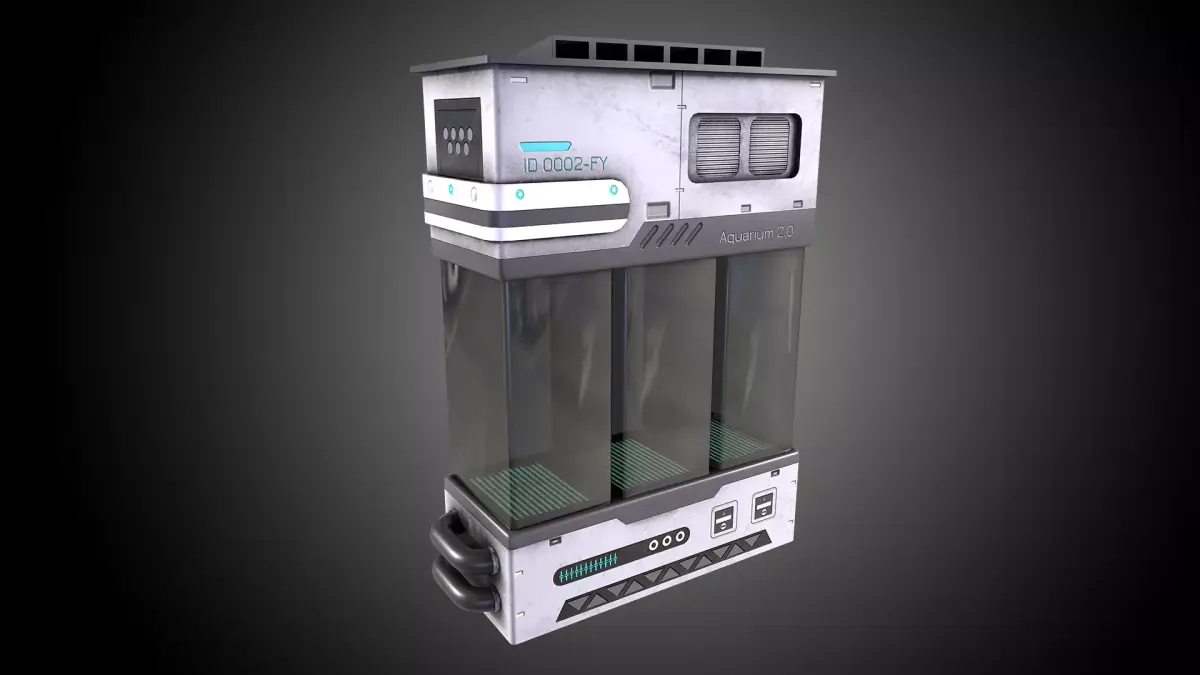 Sci-Fi Aquarium Low-poly 3D model