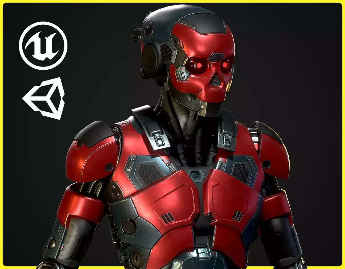 Sci-fi Robot Character 01 Low-poly 3D model