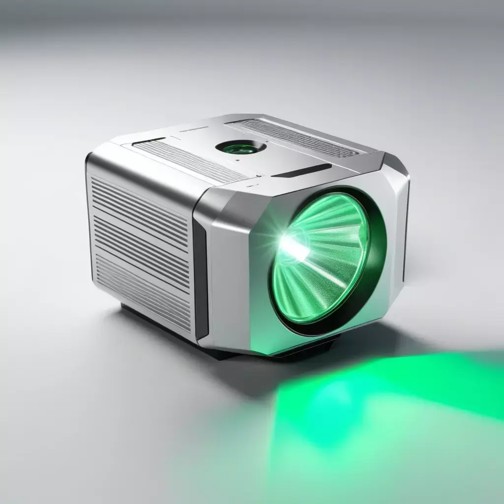 SciFi Green Beam Spotlight 3D model