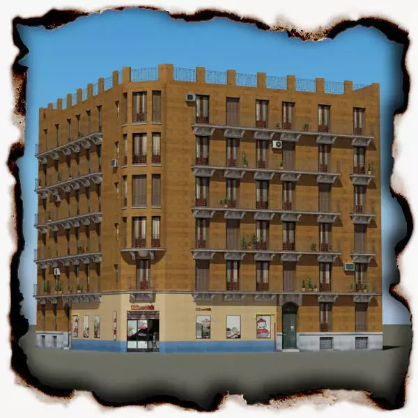 Building apartment in barcelona Low-poly 3D model purchase