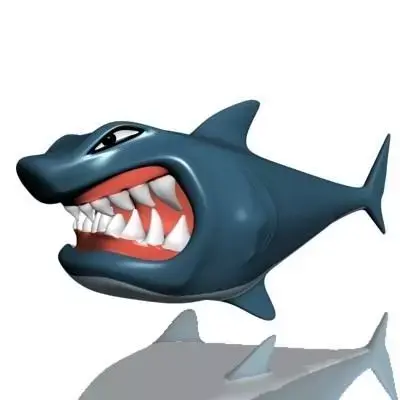 Hungry shark Low-poly 3D model
