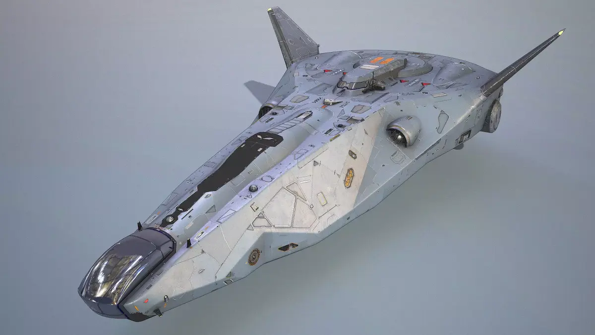 Low-poly Sci-fi Corvette Low-poly 3D model
