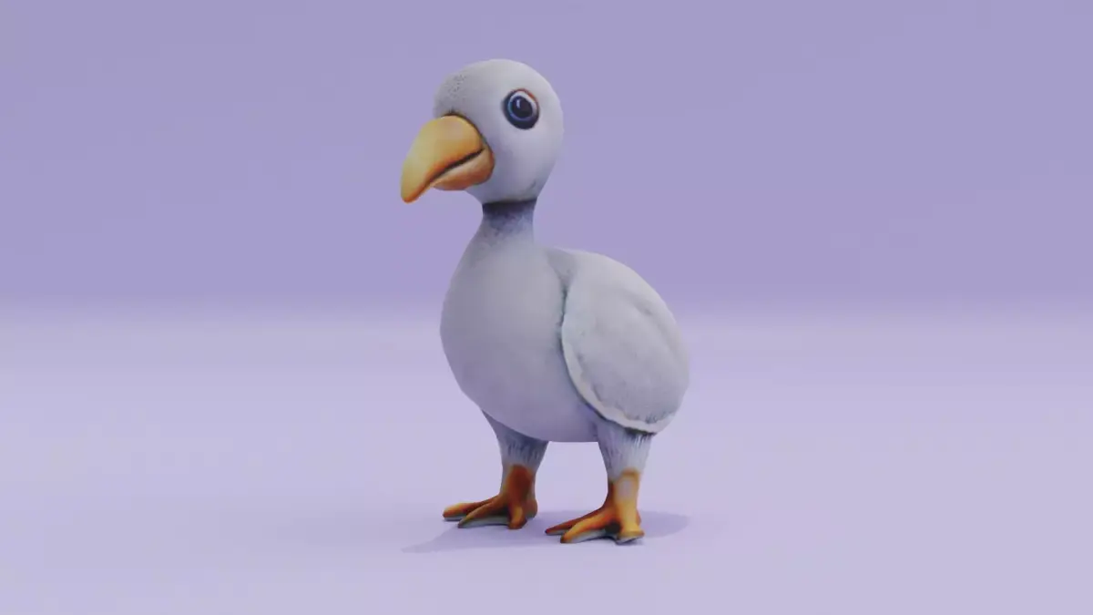 Baby Dodo Cute Bird Low-poly 3D model