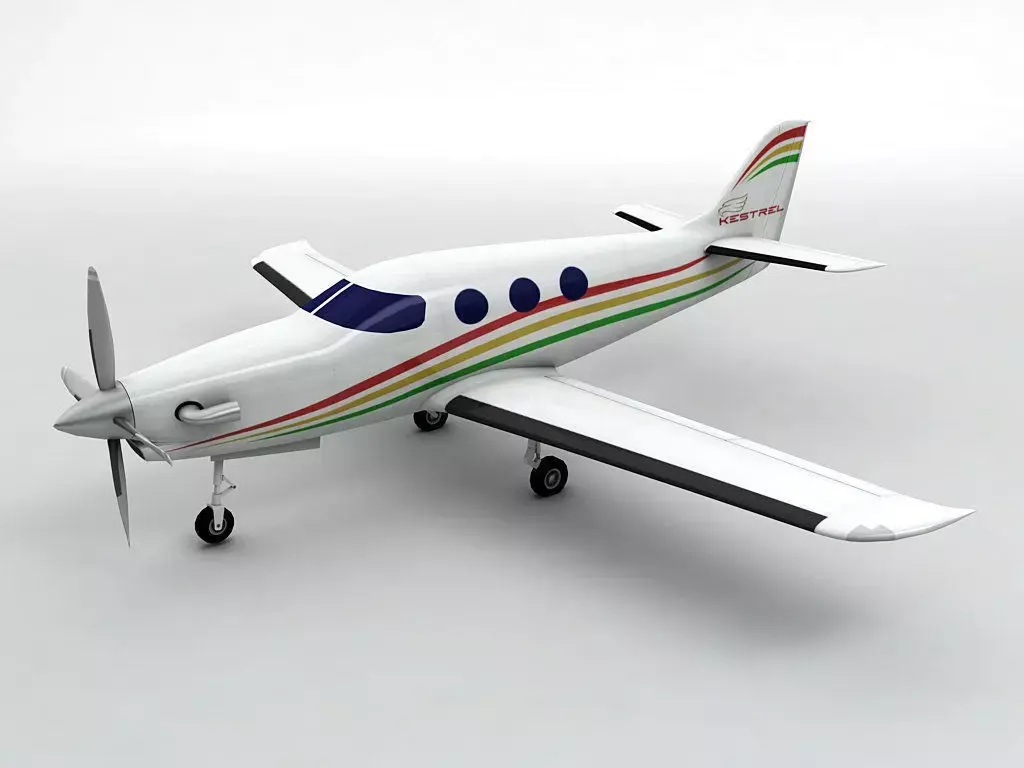 Farnborough F1 Kestrel Aircraft Low-poly 3D model