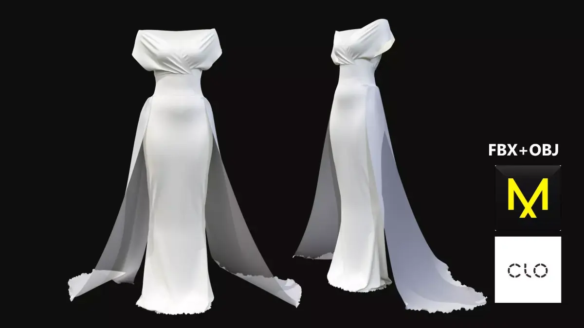 Dress Marvelous Designer 3D model purchase