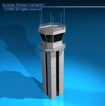 Airport control tower 3D model get