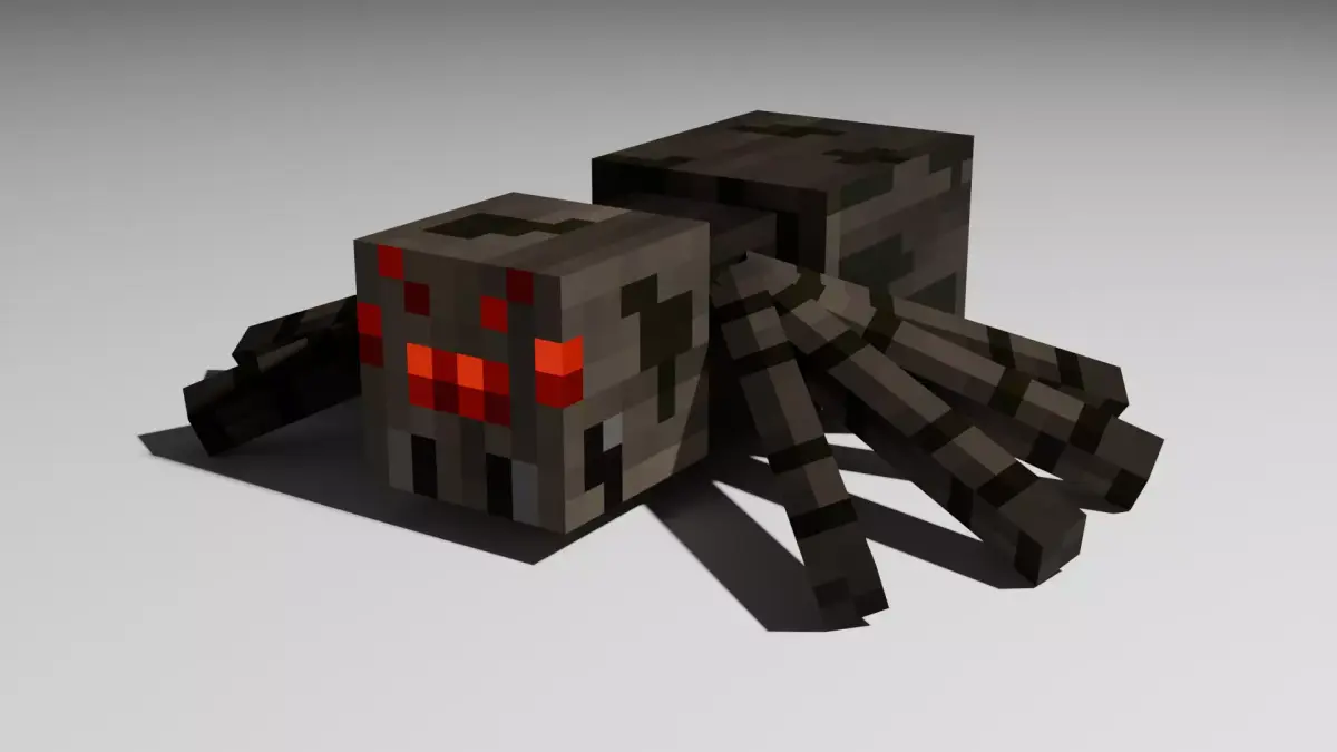 High Quality Minecraft Spider for Rigging 3D model
