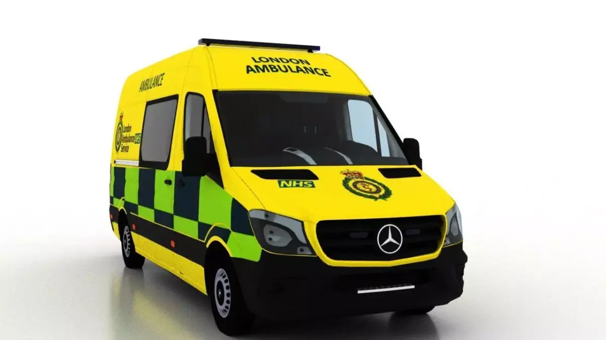 Mercedes Benz Sprinter L2H2 2015 England Ambulance EU 3D model