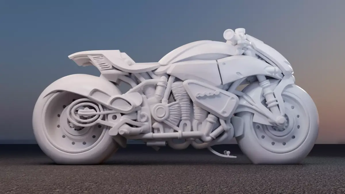 NovaBlade 3D Printable Futuristic Motorcycle Model 3D print model