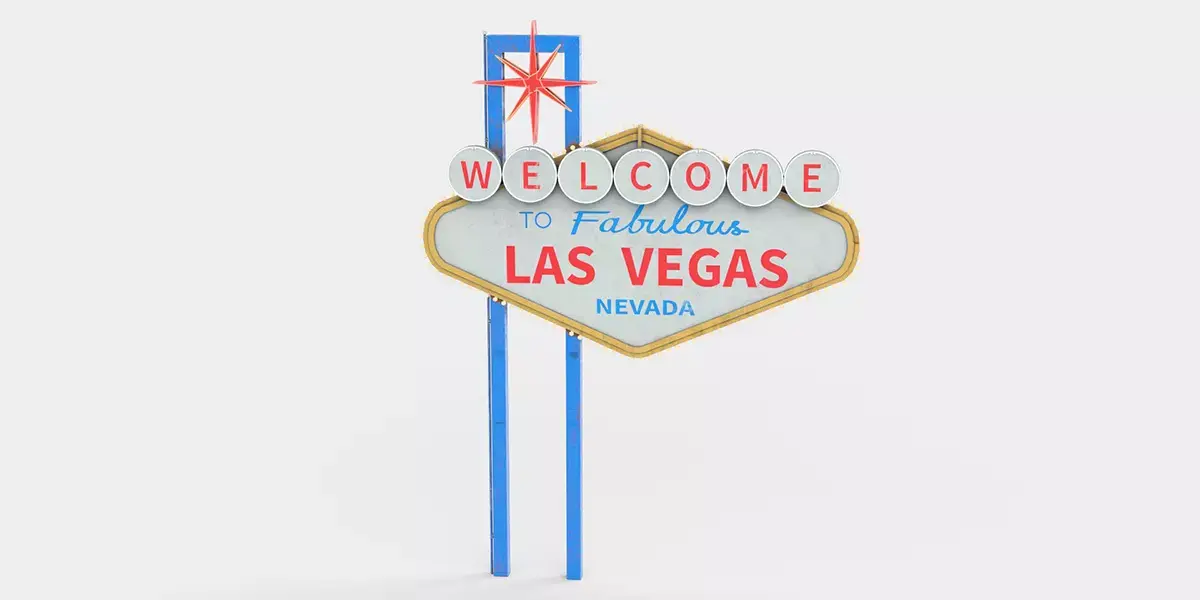 Las Vegas Sign Free low-poly 3D model