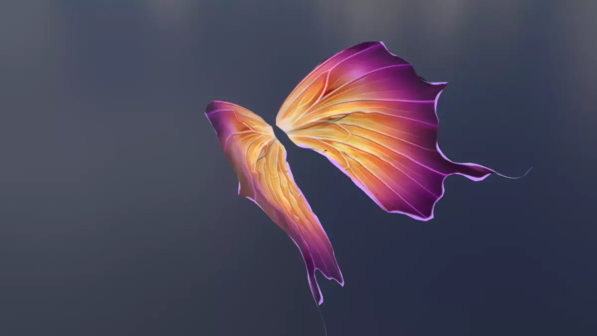  Batterfly  Wings 3D Model High Quality  Wing for Animation   Low-poly 3D model