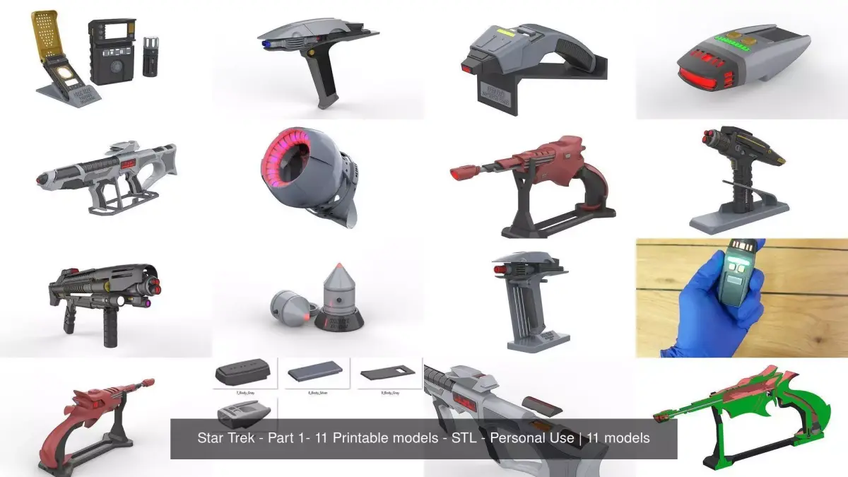 Star Trek - Part 1 - 11 Printable models - STL - Personal Use 3D Model Pack