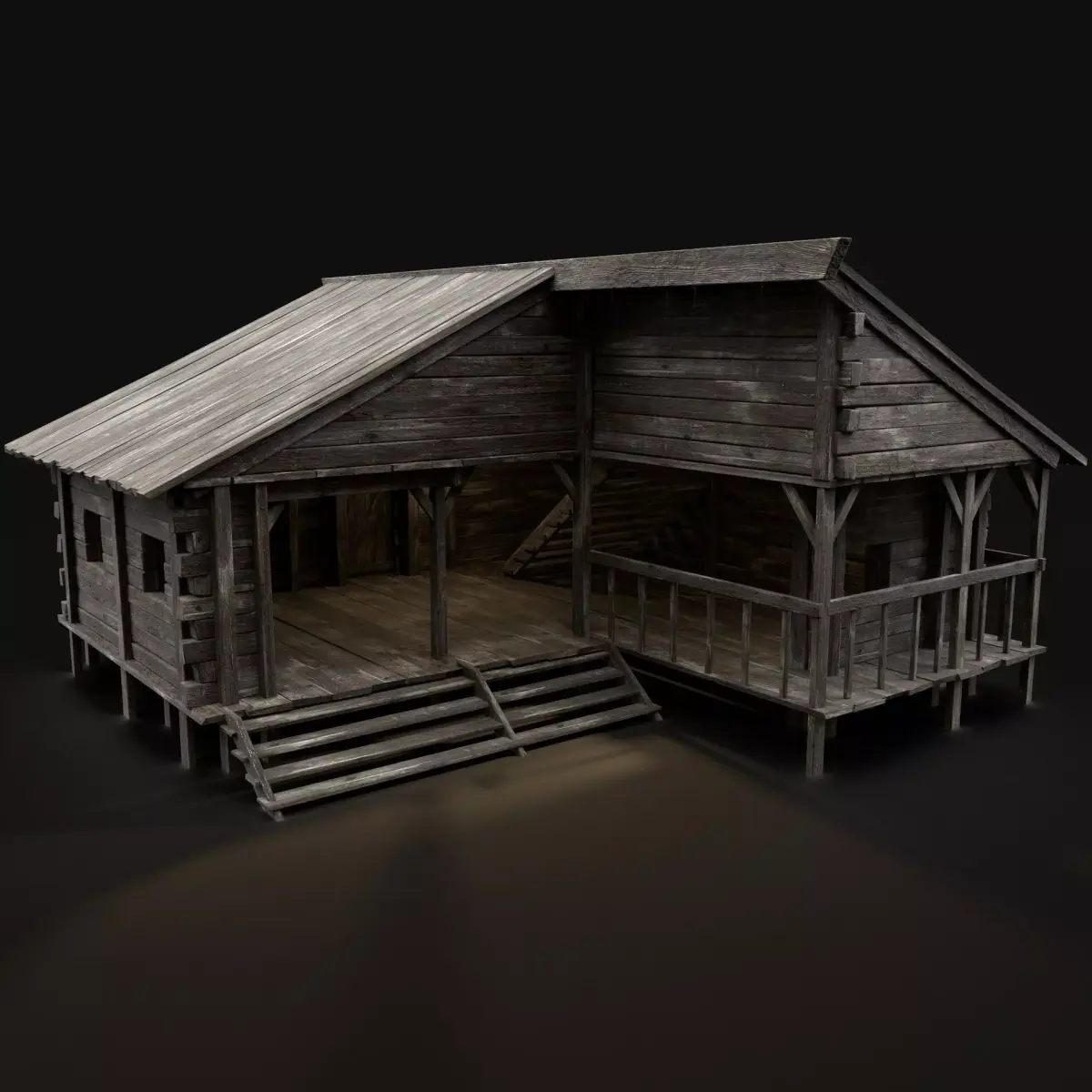 BLACKSMITH WORKSHOP FORGE SMITHY WAREHOUSE SHOP TAVERN INN HOUSE Low-poly 3D model