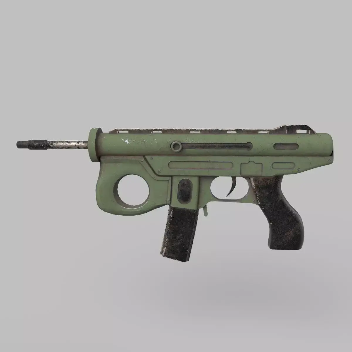 smg gun Low-poly 3D model purchase