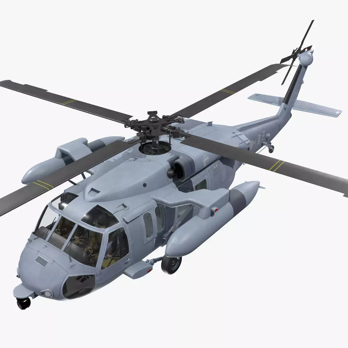UH-60 Black Hawk South Korea Air Force Basic Animation 3D model
