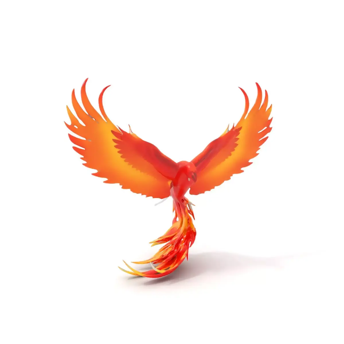 Fiery Phoenix Wings model pack Low-poly 3D model