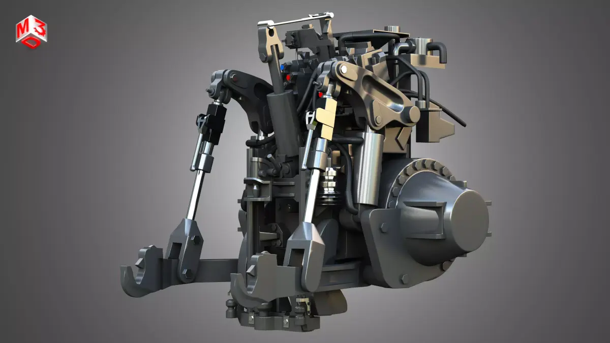 MT900-Hitch System 3D model