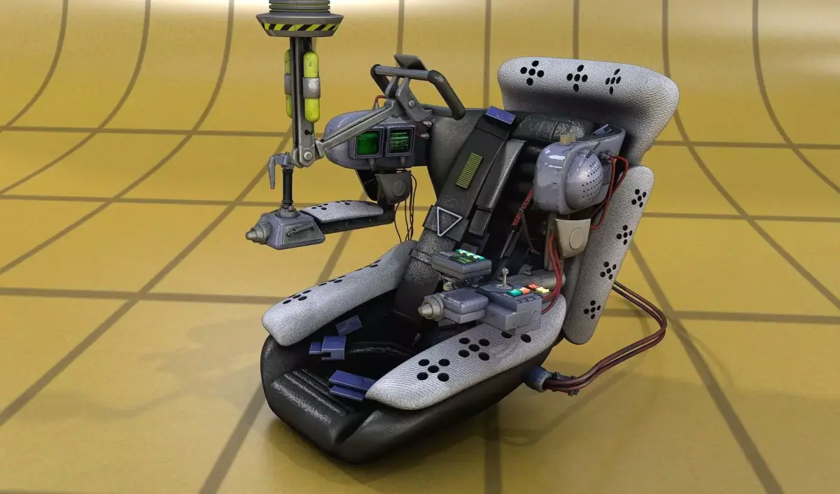 Futuristic Seat Color 3D model