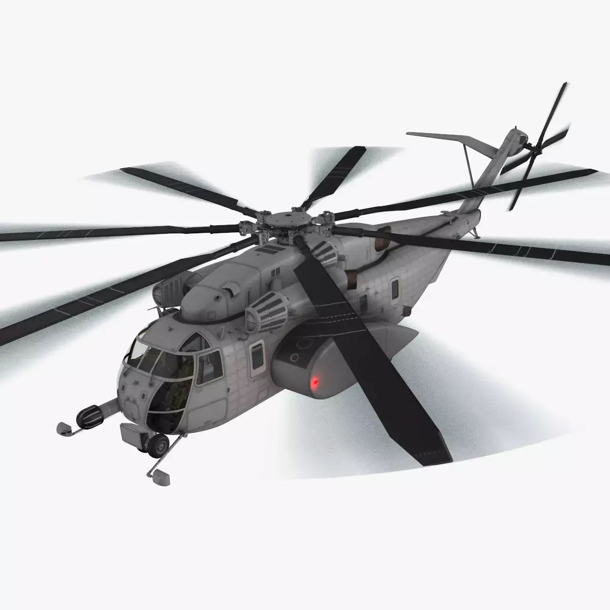  MH-53E Sea Dragon Blank Livery Complex Animtion Low-poly 3D model
