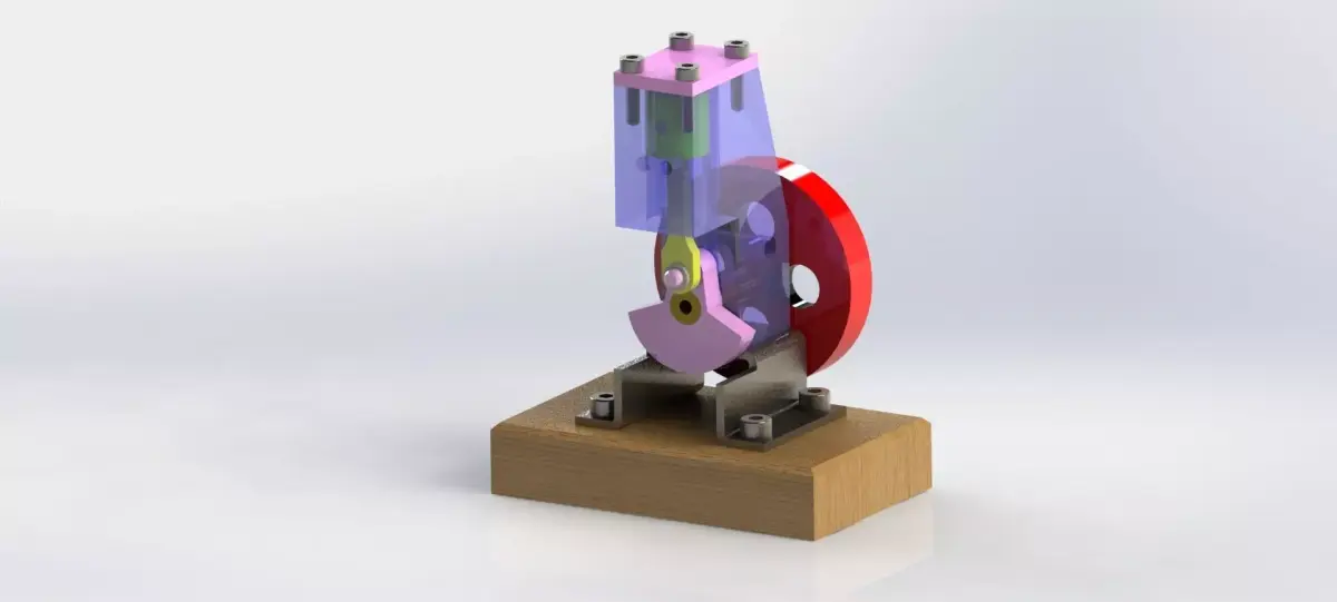 Pneumatic Motor Low-poly 3D model