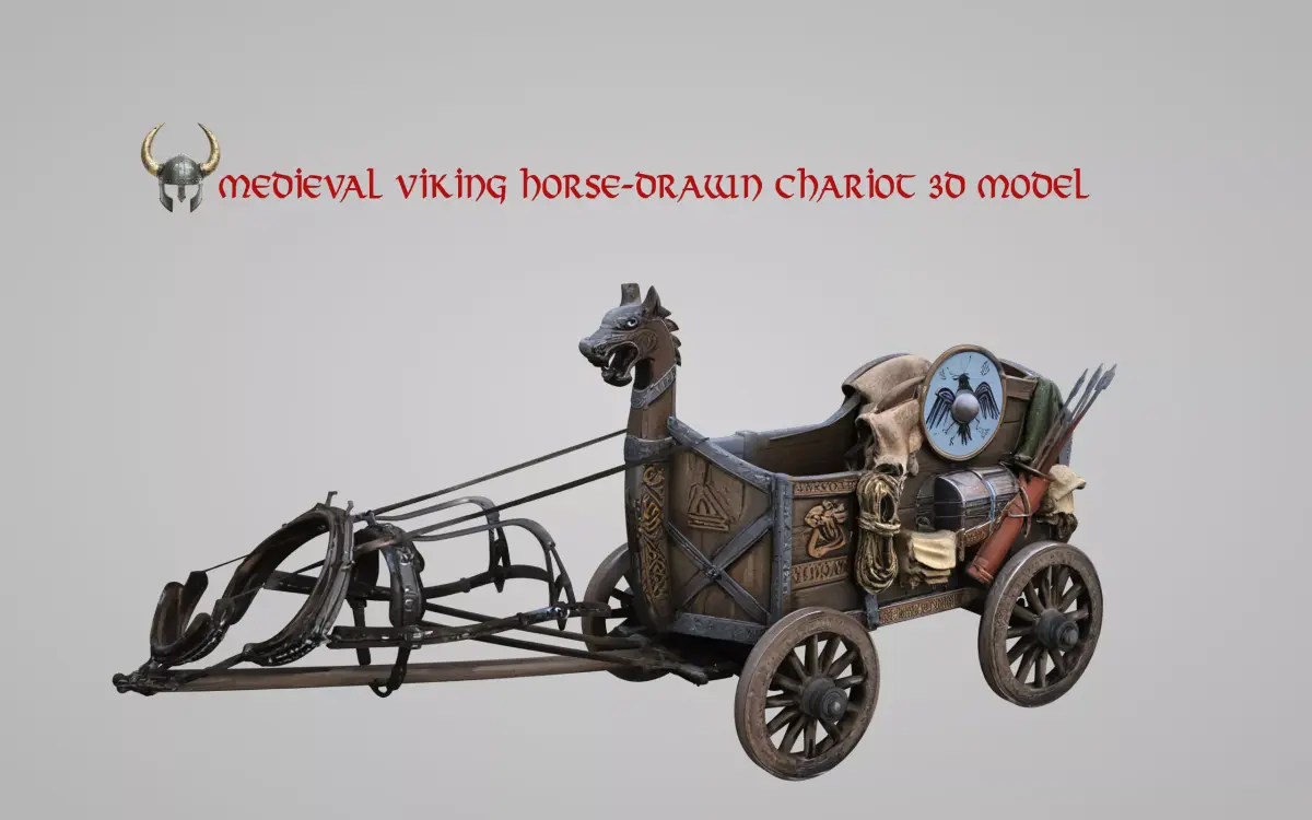 Viking character T-POSE 3D model Low-poly 3D model