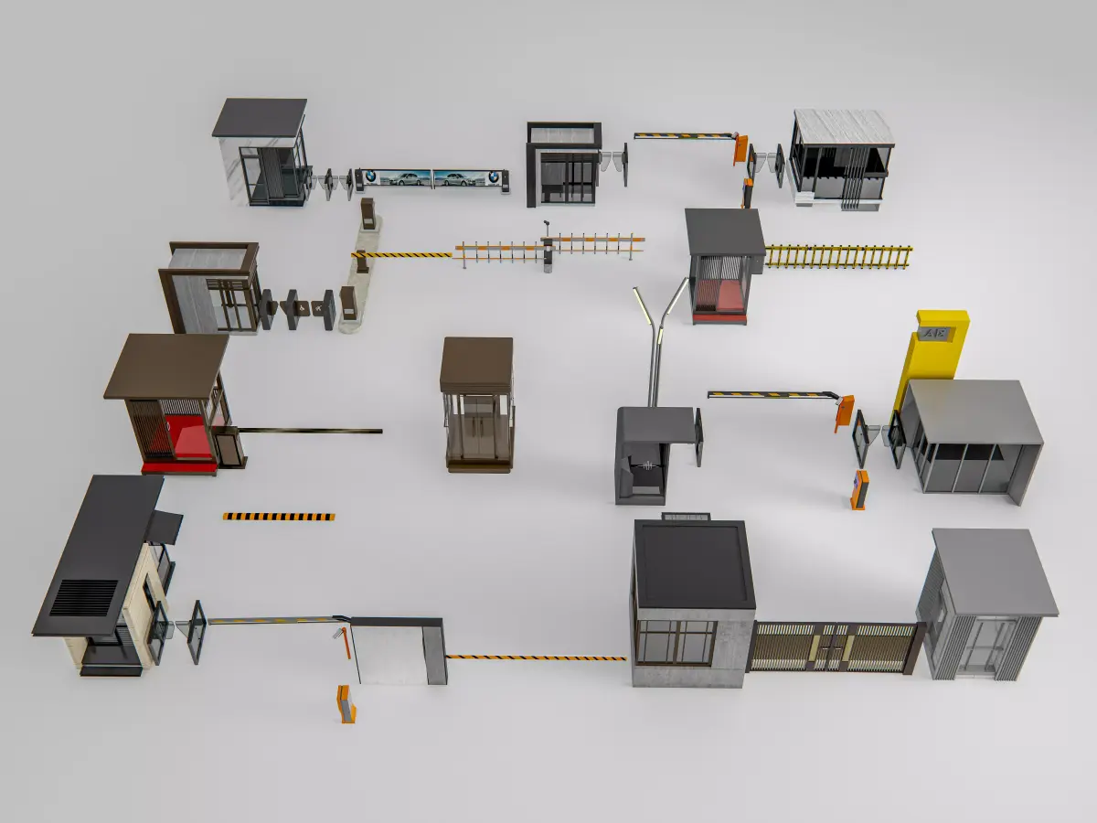 Security guard booth 2 3D model