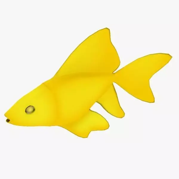 Golden Fish Free low-poly 3D model