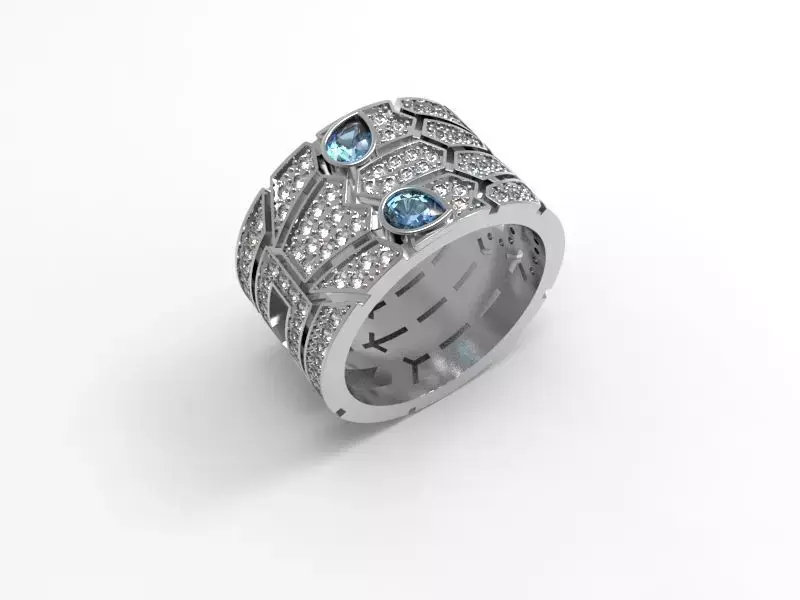 Panthere ring many sizes 3D print model