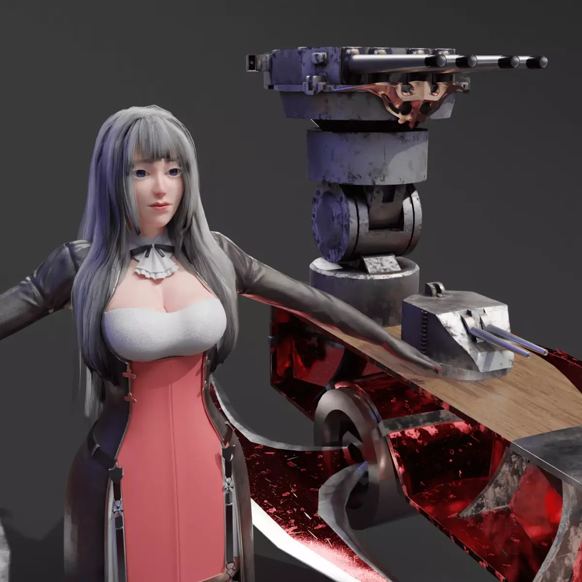 Azur Lane Dunkerque Low-poly 3D model