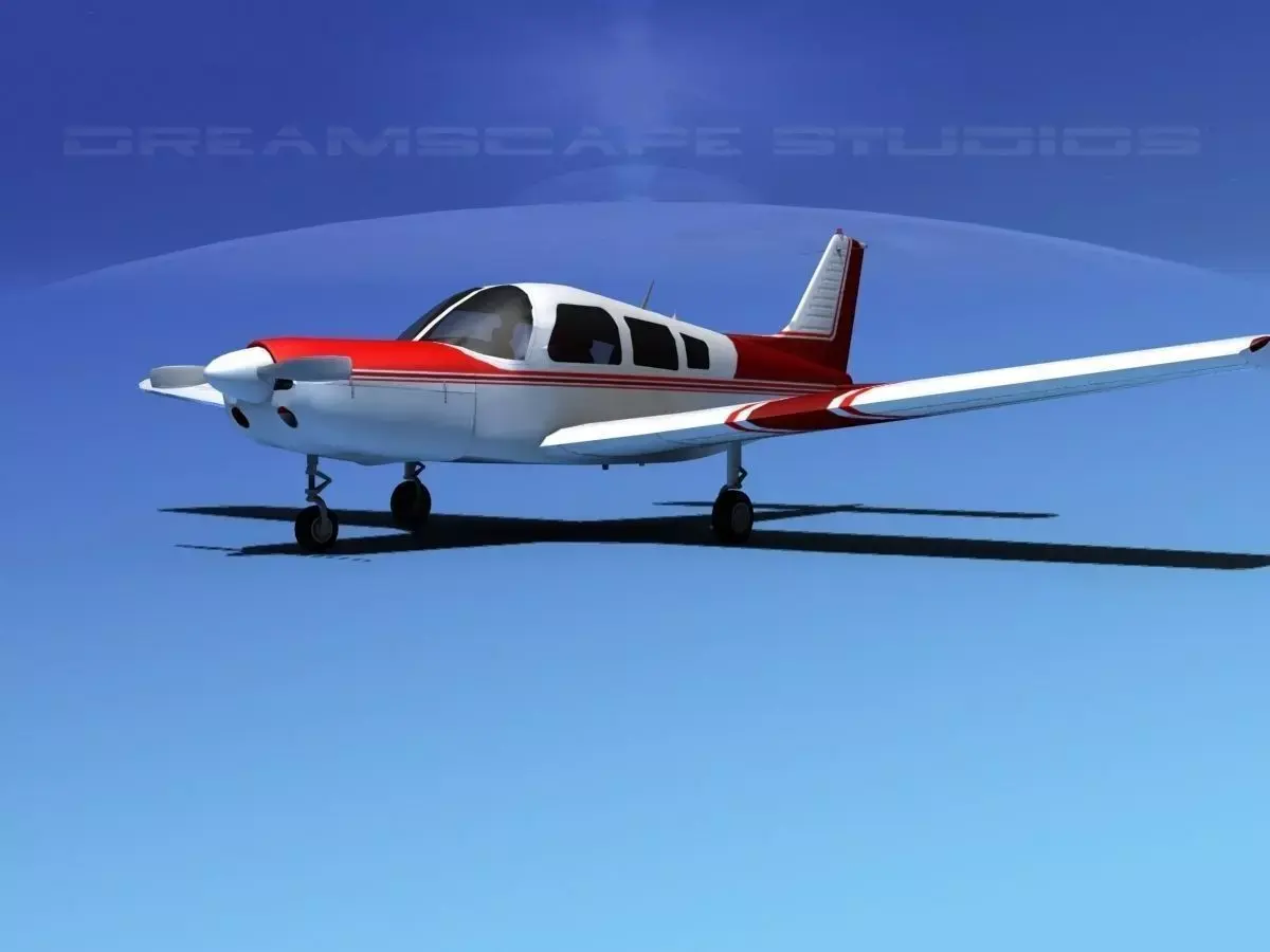 Piper Warrior II 3D model 11