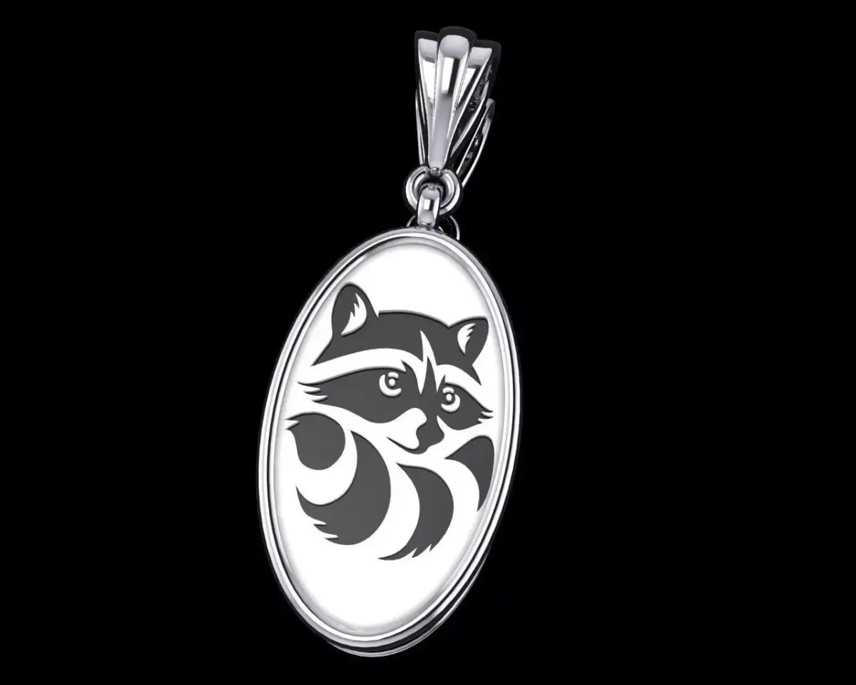 raccoon pendant Free 3D print model