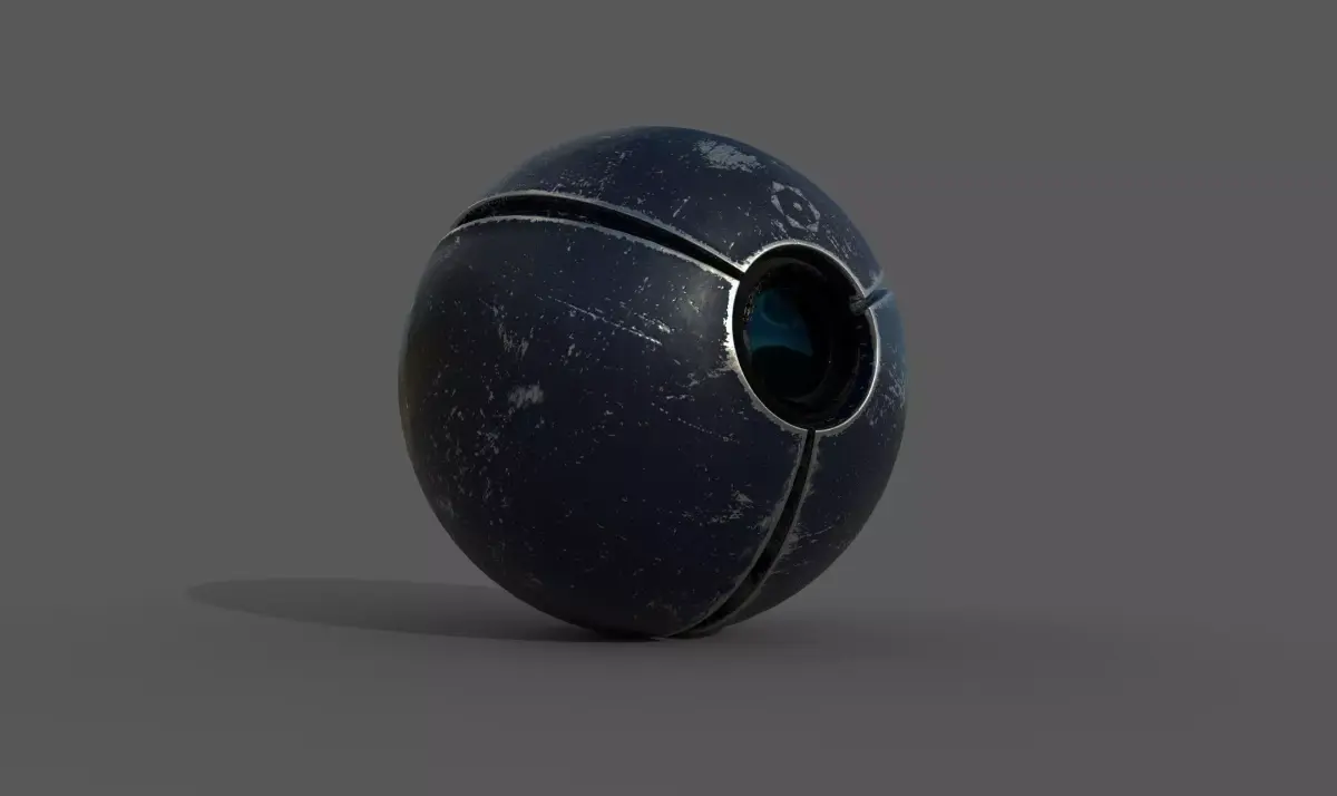 SciFi camera drone - PBR - lowpoly Low-poly 3D model