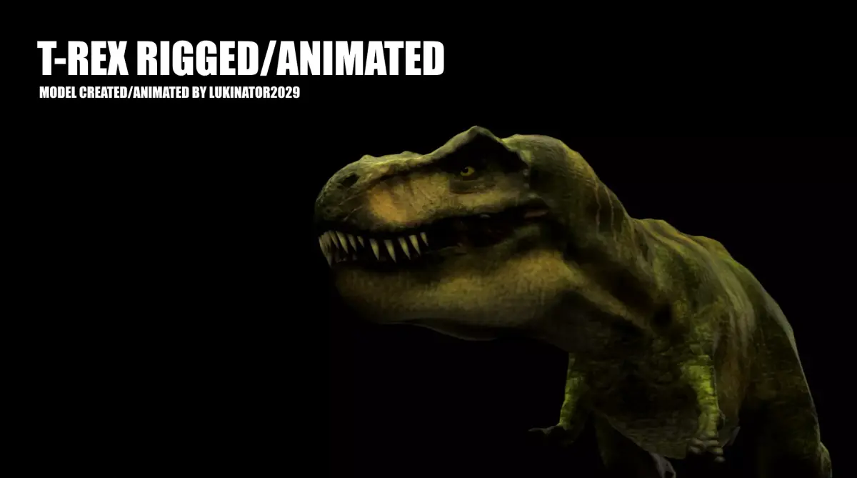 T-Rex Male Rigged and animated  Low-poly 3D model