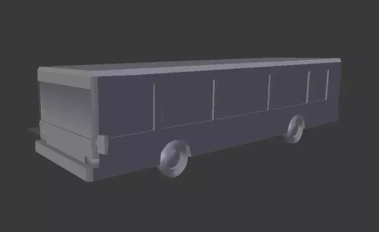 Bus lowpoly truck Low-poly 3D model