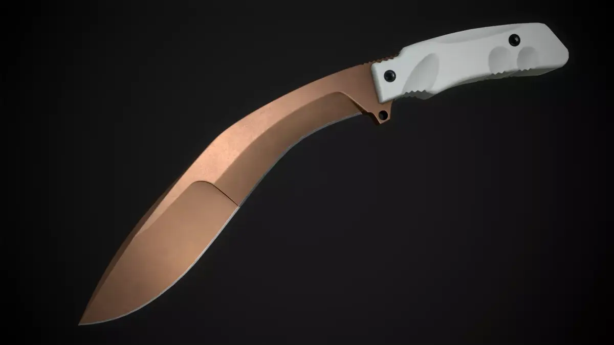 Kukri knife Low-poly 3D model
