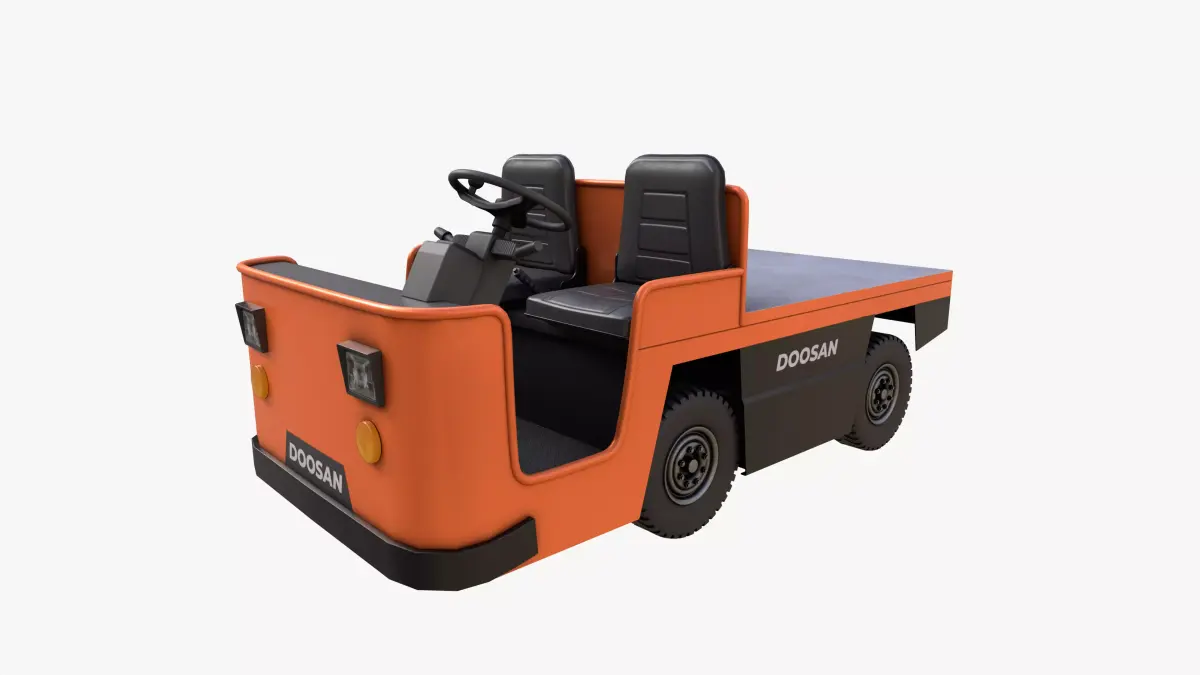 Industrial Utility Vehicle Low-poly 3D model