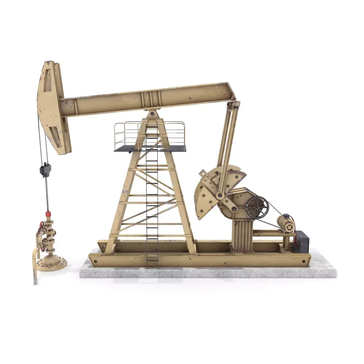 Oil Pumpjack 3 3D model