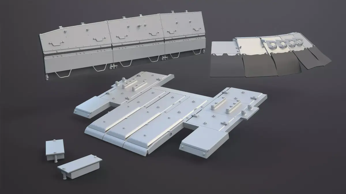 Kontakt-5 - Armour for Tank T-80U 3D model